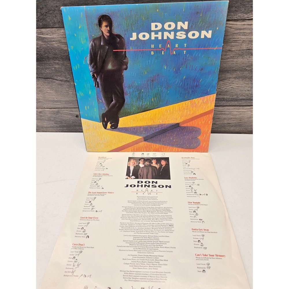 Don Johnson Heartbeat Vinyl LP Record Album 1986 Epic Records BL 40366 Pop Rock